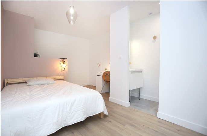 Colocation – T5 meublé – 4 chambres avec salle d’eau privative – 78,32 m²